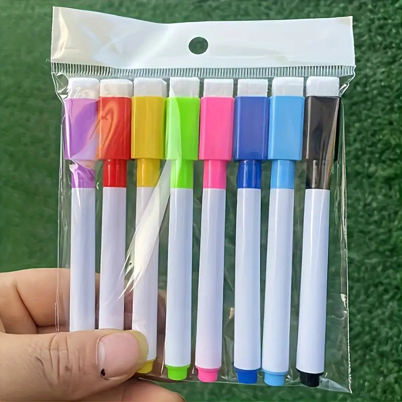 8-Color Dust-Free Quick-Dry Erase Markers