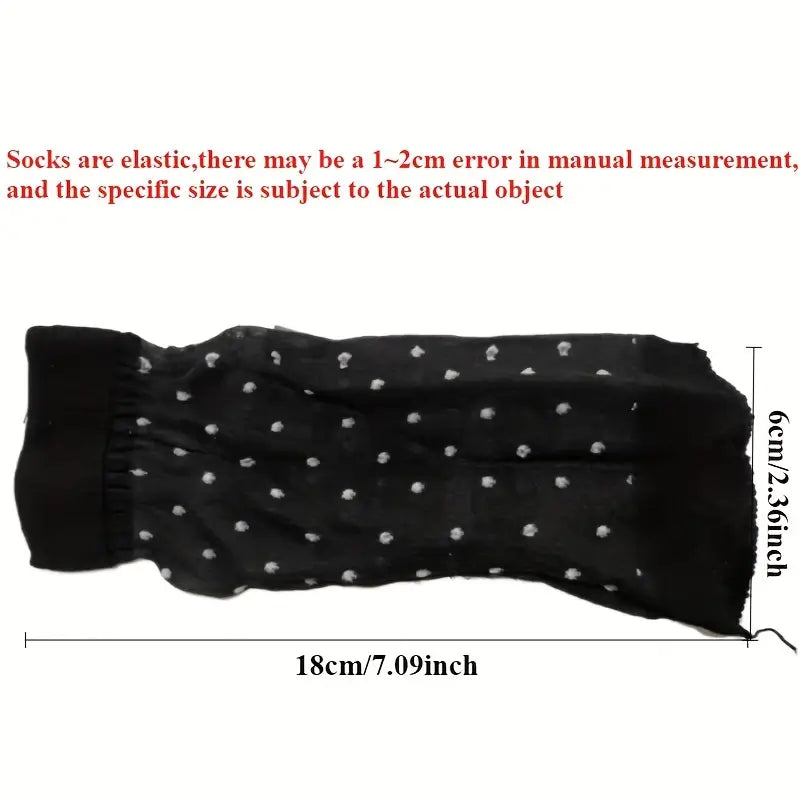 10 Pairs Dot Ultra-thin See Though Sheers Socks