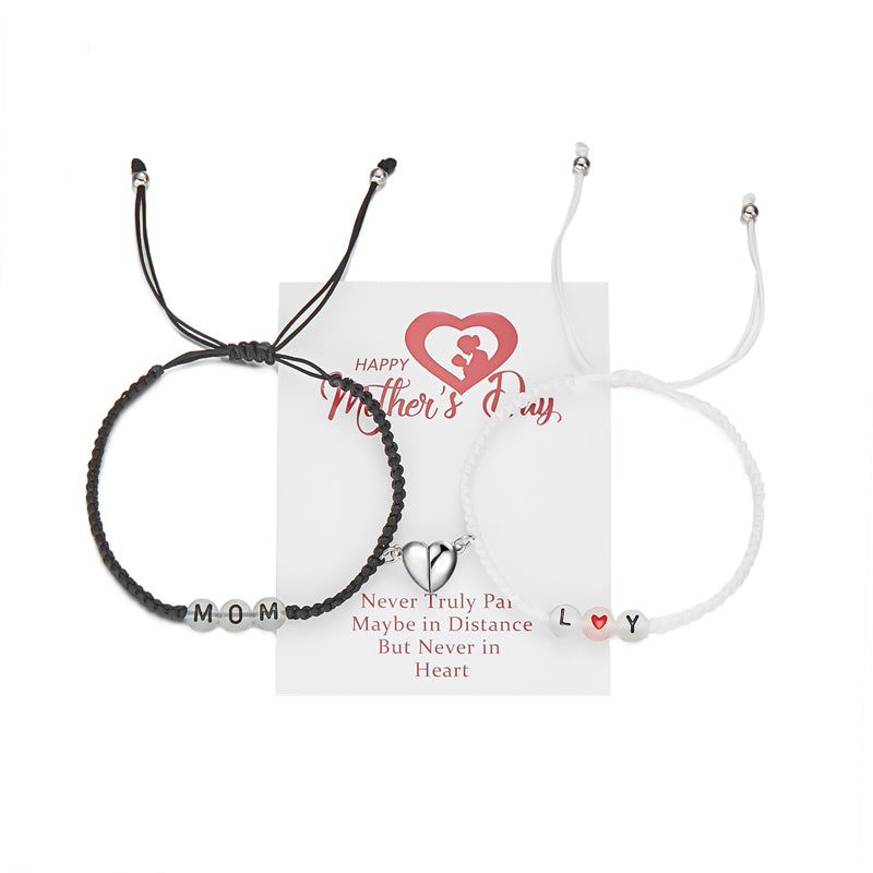 Fashion heart - shaped luminous magnetic buckle bracelet set