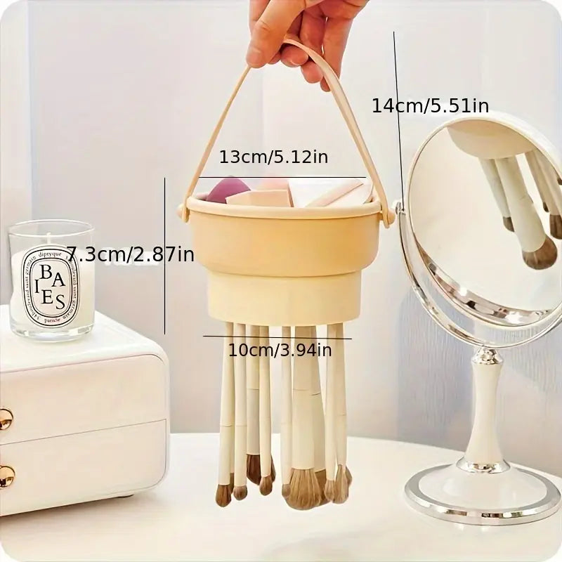 3 in 1 Silicone Makeup Brush Organizer