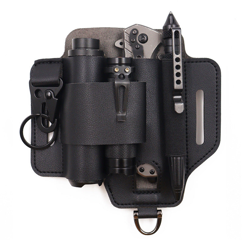 PU Leather Tool Holster with Belt Loop – Portable Tool Pouch for Electricians