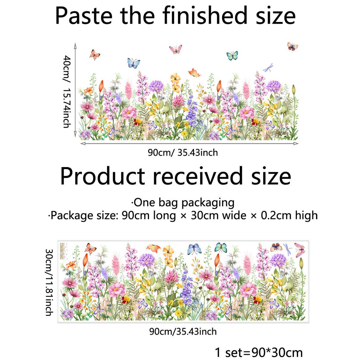 Colorful Floral Bouquet Window Sticker