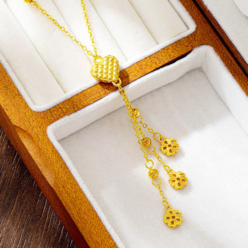 Women's Gold-Plated Tassel Necklace