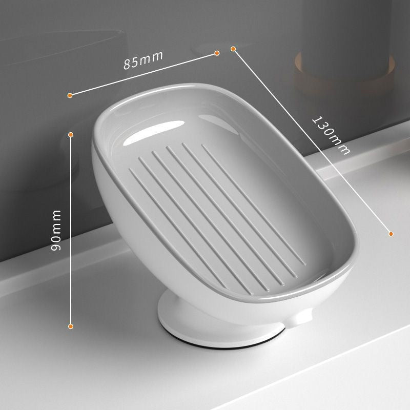 Creative Wall-Mounted Soap Dish | Drainable Suction Holder | No Water Build-up