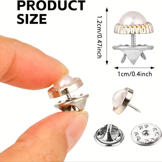 10 Pcs/Set Anti-Exposure Fixed Brooches · Pearl Rhinestone Brooch Set