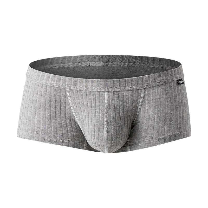 Men's U-shaped low-rise woven yarn briefs