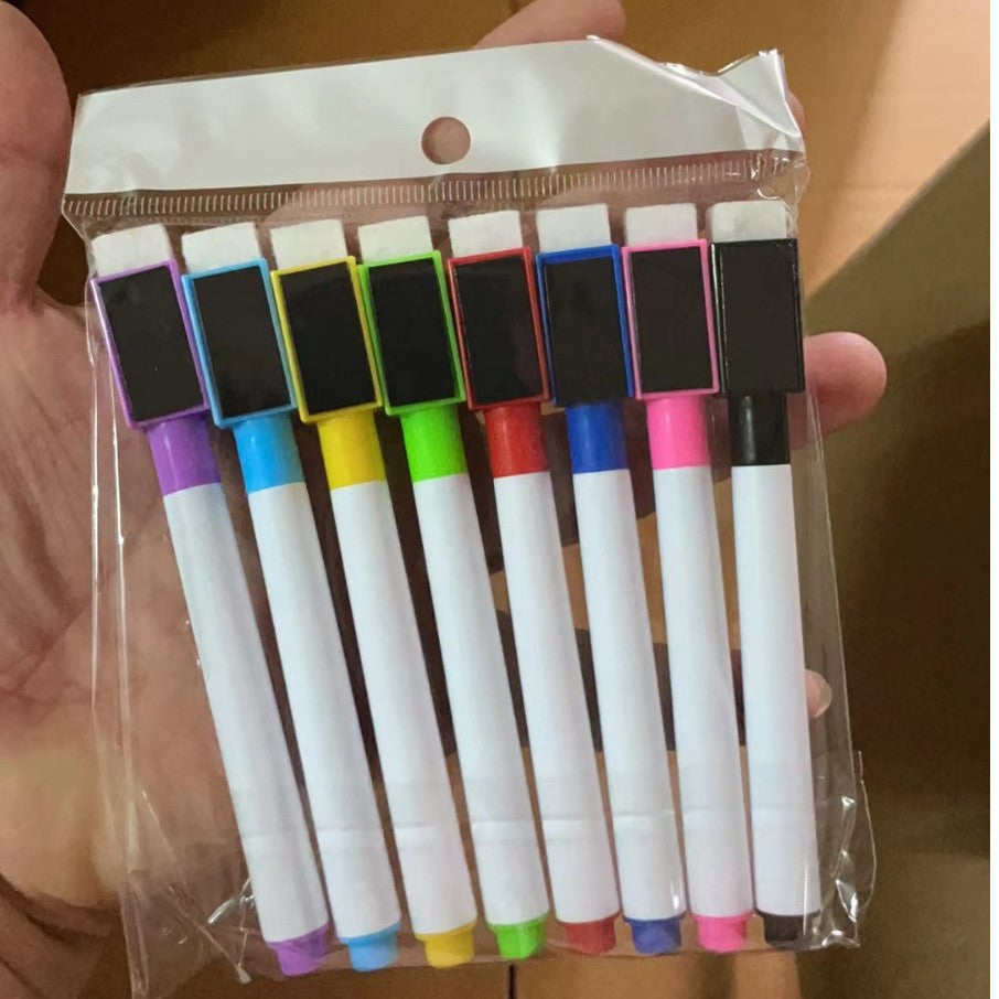 8-Color Dust-Free Quick-Dry Erase Markers