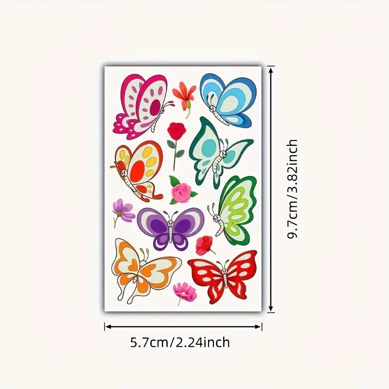 Glow-in-the-Dark Temporary Tattoos For Kids,Cute Animal Stickers