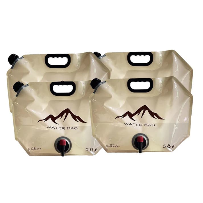 🌲Outdoor Collapsible Water Container Bag – PE Material, 8L Capacity with Knob Faucet, Foldable & Portable for Camping & Road Trips