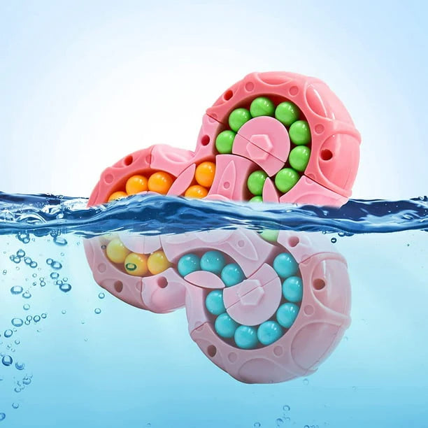 Fidget Spinner + Six-Sided Rotating Cube 2-in-1, Magic Bean Fun Educational Toy