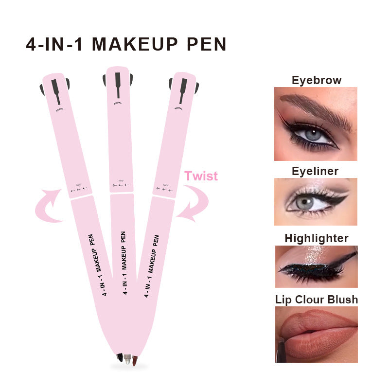 4-in-1 Makeup Pen – Eyeliner, Lip Liner, Brow & Highlighter