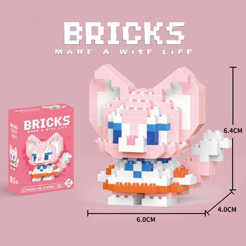 Cartoon Figurine Building Blocks