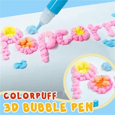 3D Puffy Bubble Pen, Popcorn-Style Pen for Kids