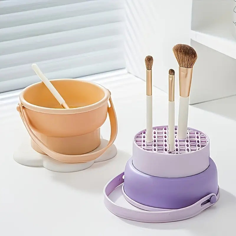 3 in 1 Silicone Makeup Brush Organizer