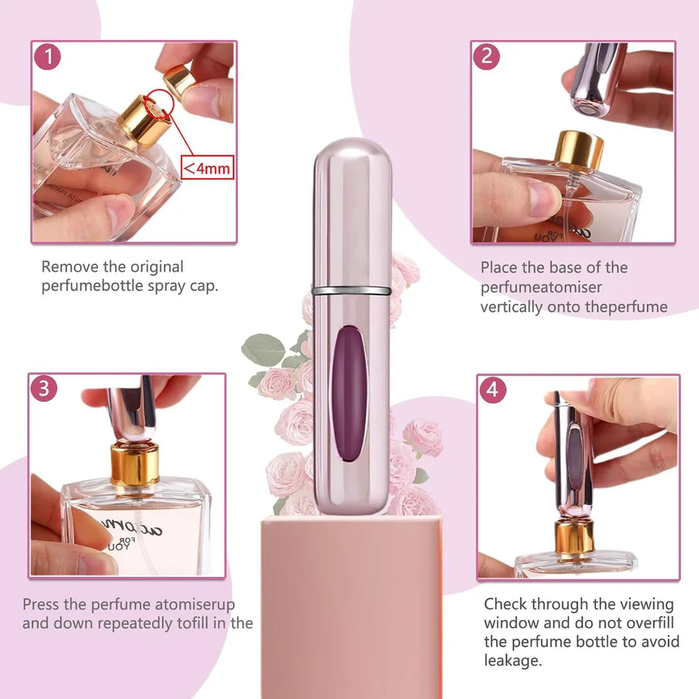 5ml perfume bottle, portable spray bottle, press the bottom to fill the perfume