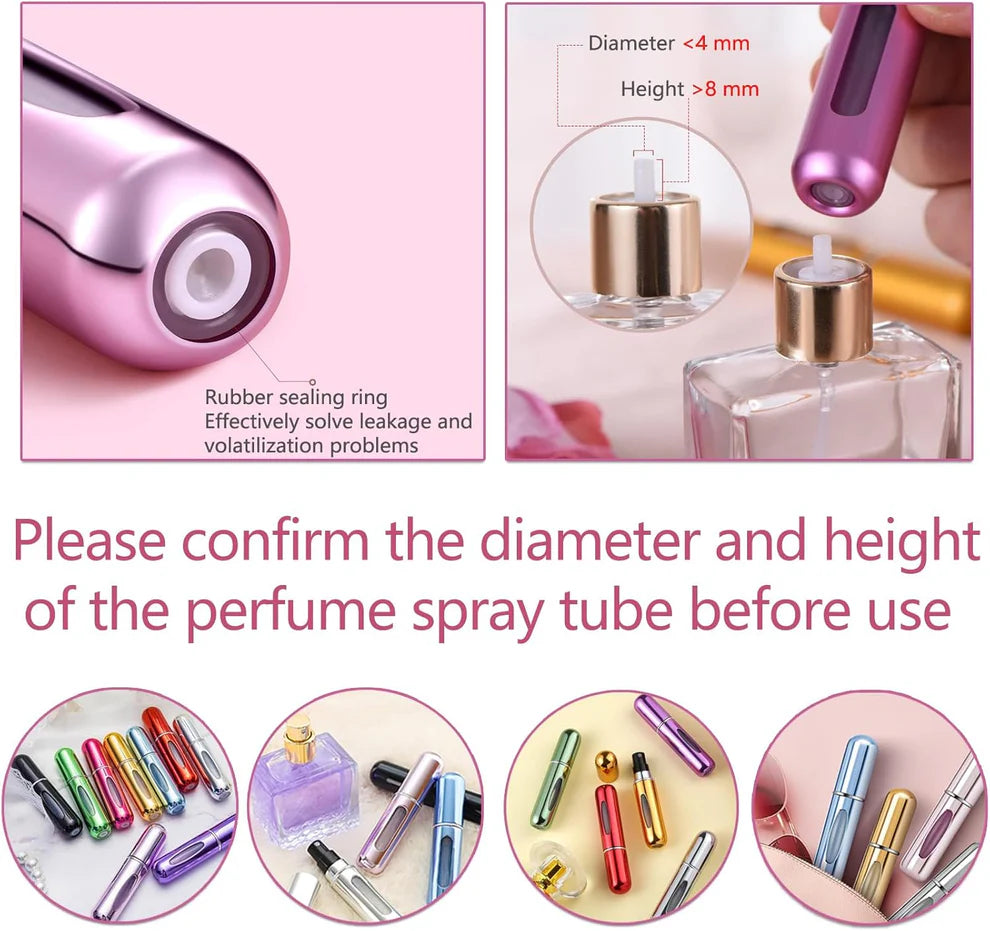 5ml perfume bottle, portable spray bottle, press the bottom to fill the perfume
