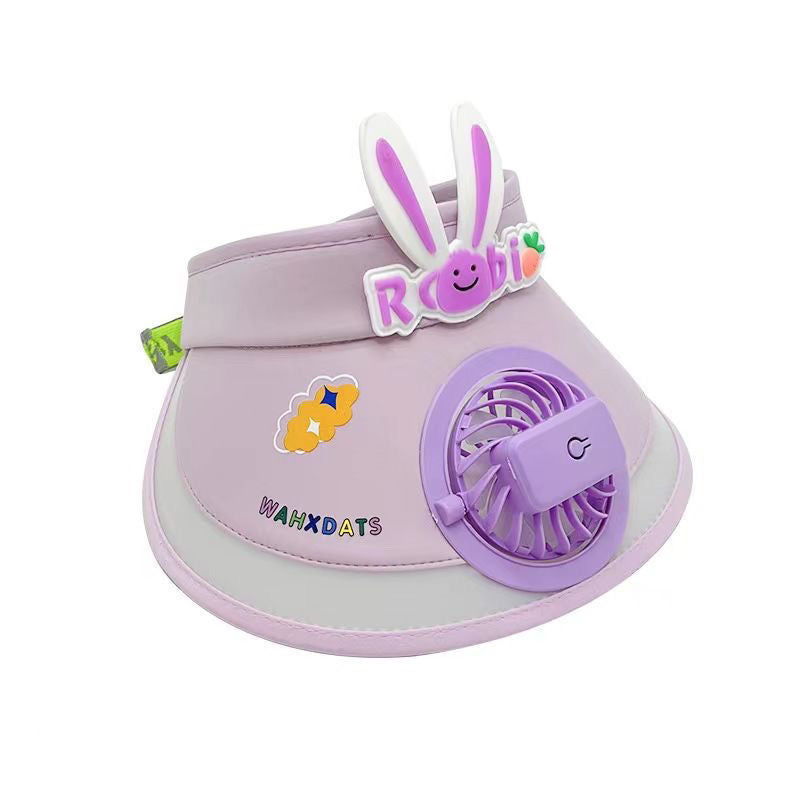 Children's Sun Hat with Rechargeable Fan