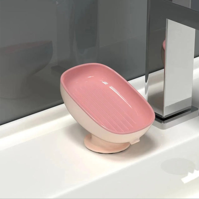 Creative Wall-Mounted Soap Dish | Drainable Suction Holder | No Water Build-up