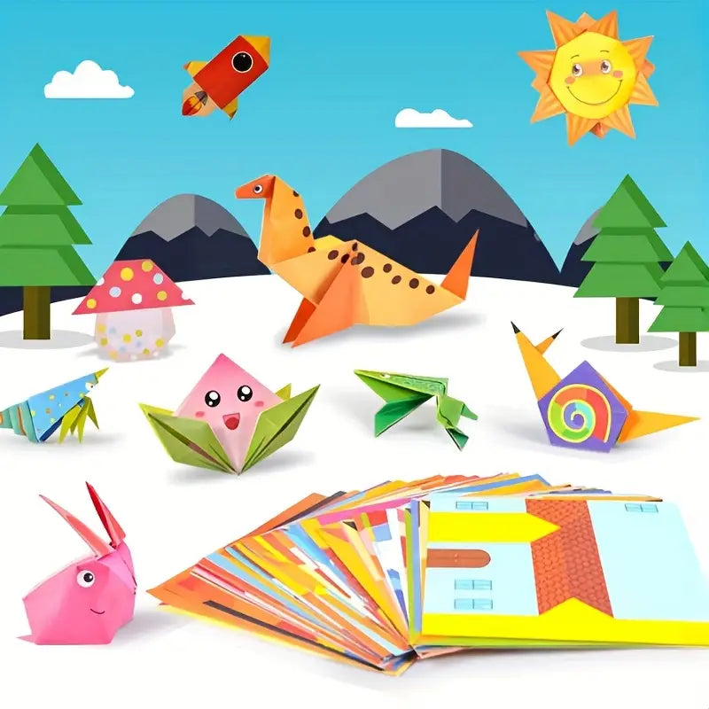 54pcs Creative Origami Kit Color Origami Puzzles