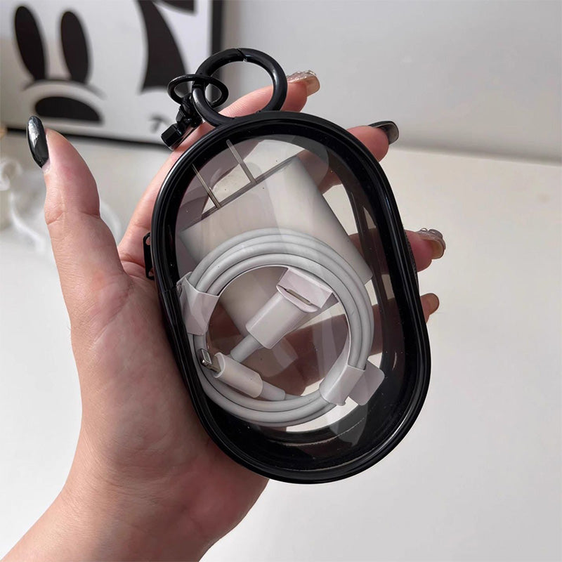 Transparent Storage Box for Cables and Chargers