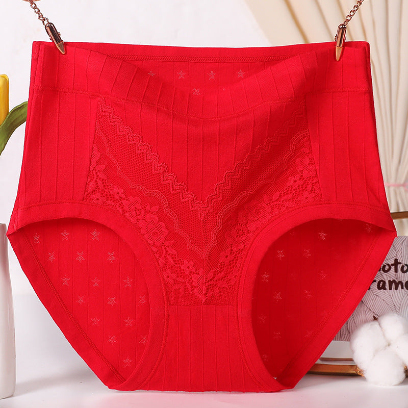 High-Waist Shaping Plus-Size Lace Panties