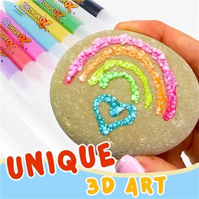 3D Puffy Bubble Pen, Popcorn-Style Pen for Kids