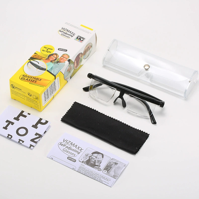 Adjustable Distance And Near Focus Glasses