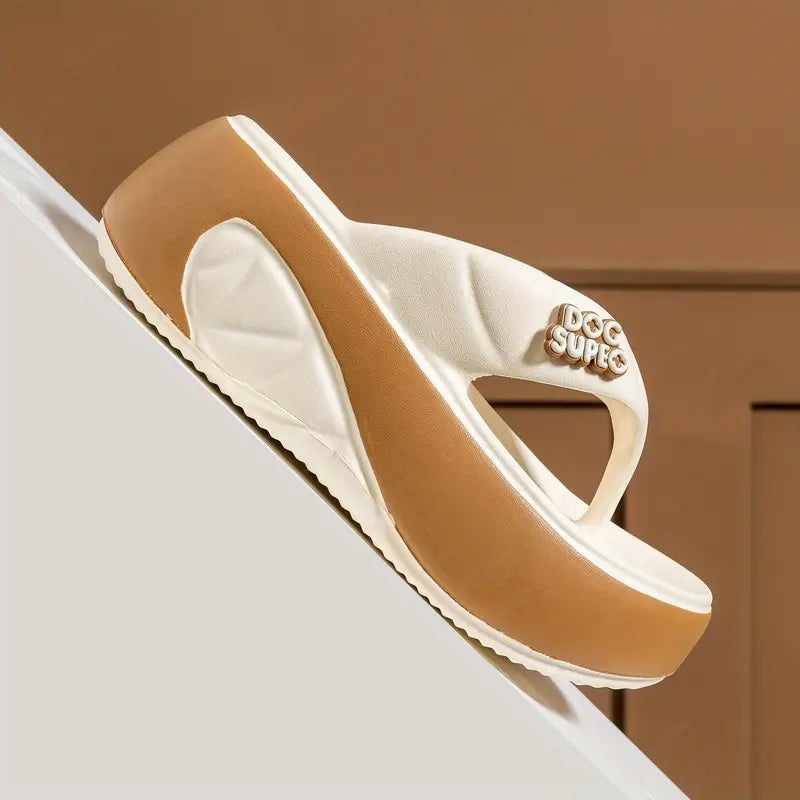 Women's Stylish Summer Platform Flip-Flops - Comfortable EVA Material