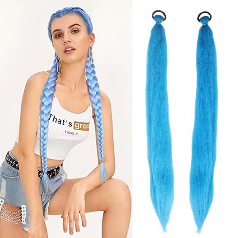 2pcs Ombre Jumbo Braiding Ponytail Extensions, 26-Inch Synthetic High Temperature Fiber Hair