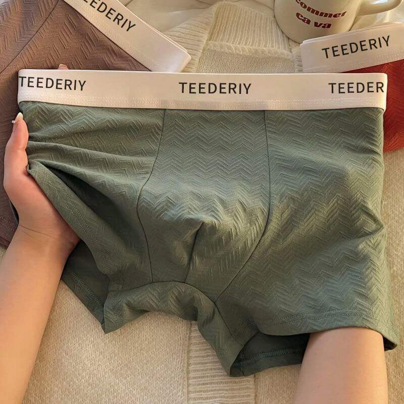 Men's Pure Cotton Breathable Comfortable Solid Color Boxers