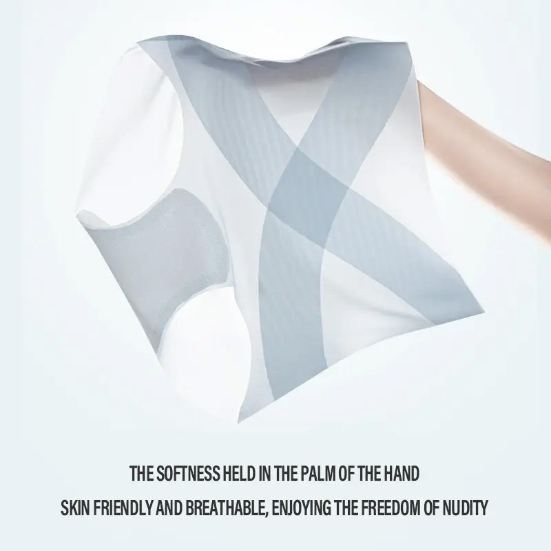 Ice Silk High Waist Seamless Quick-drying Tummy-control Panties
