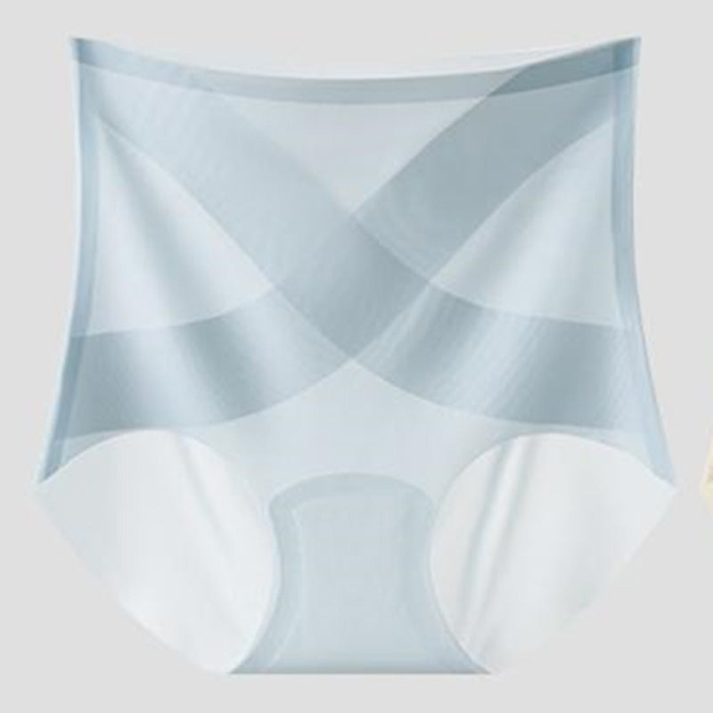 Ice Silk High Waist Seamless Quick-drying Tummy-control Panties