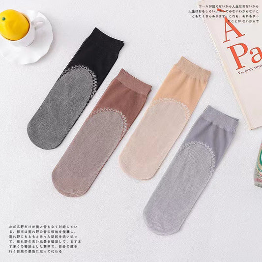 Cotton-soled Anti-snagging Sweat-absorbent Breathable Short Stockings