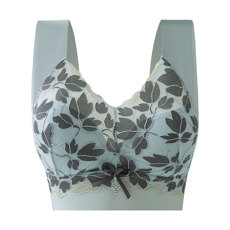 Lace Gathering Wireless Seamless Comfortable Breathable Sexy Bra
