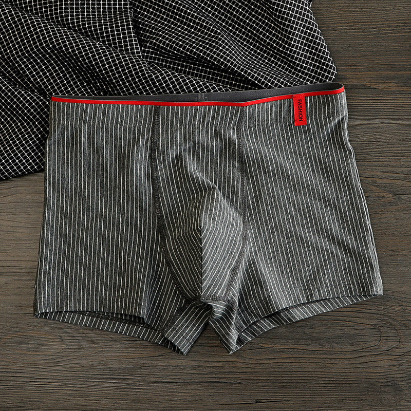 Pure Cotton Breathable Striped Men's Underwear