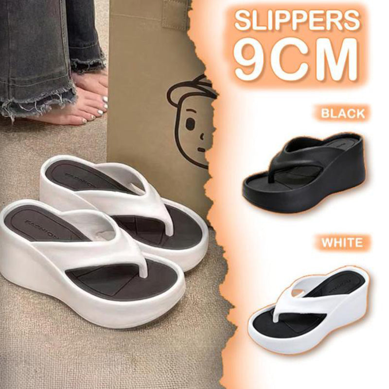 Women's Wedge Flip Flops – Thick Sole Comfort Sandals