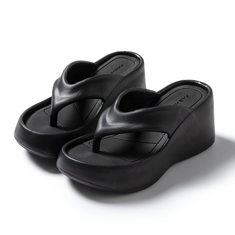 Women's Wedge Flip Flops – Thick Sole Comfort Sandals