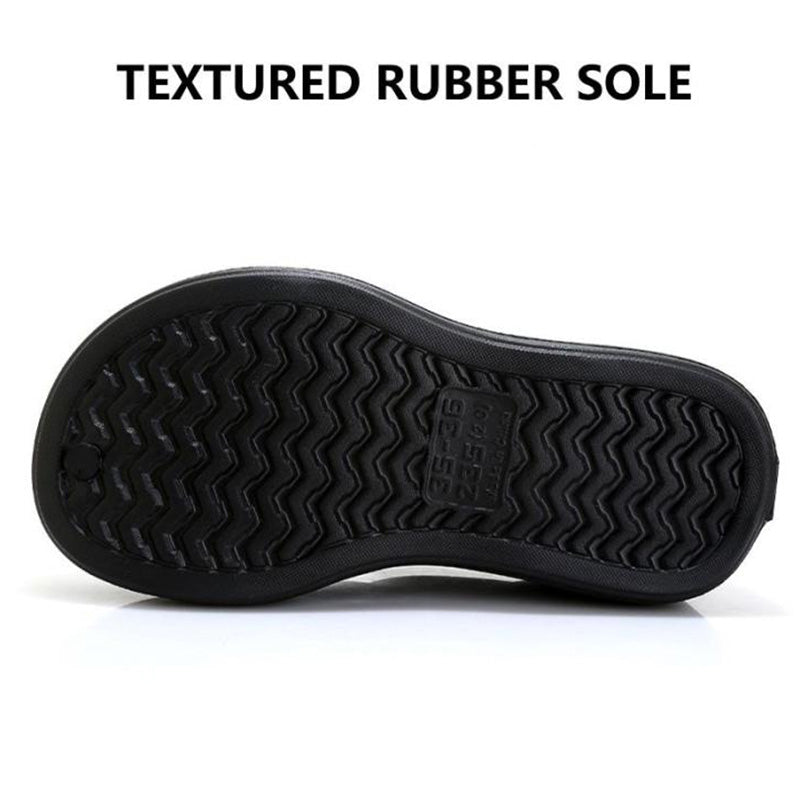 Women's Wedge Flip Flops – Thick Sole Comfort Sandals