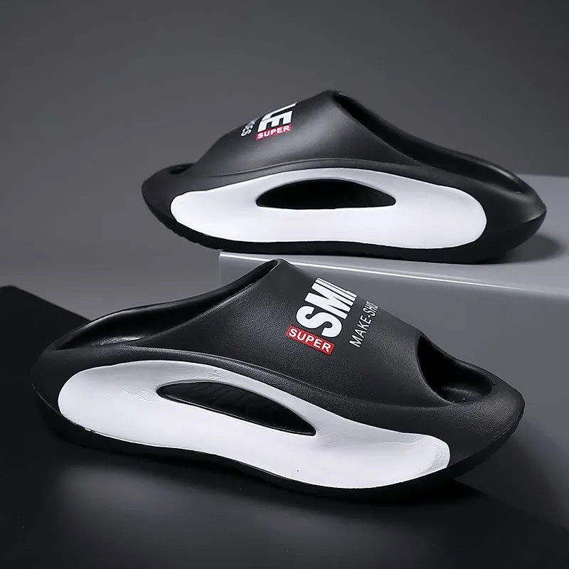 Men's Summer Outdoor Wear EVA Painted Sports Soft Bottom Beach Coconut Slippers