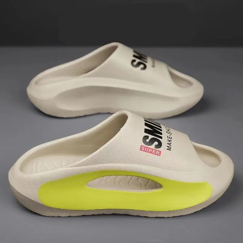 Men's Summer Outdoor Wear EVA Painted Sports Soft Bottom Beach Coconut Slippers