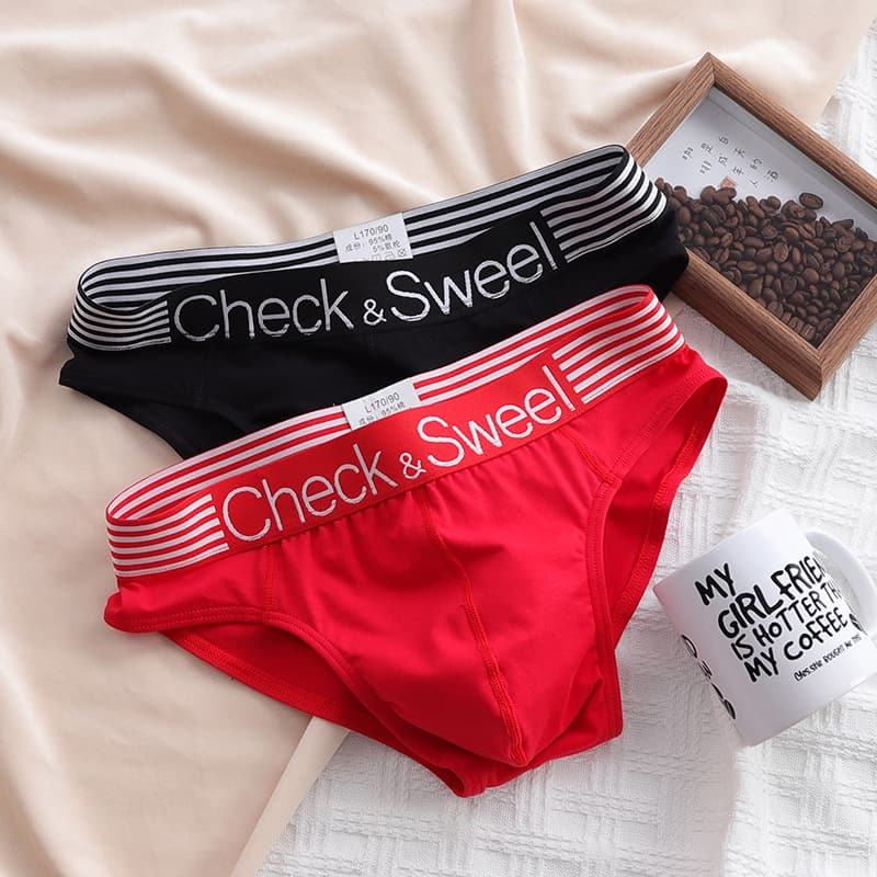 2pcs/3pcs Men's Antibacterial Cotton Sporty Wide-Band Briefs