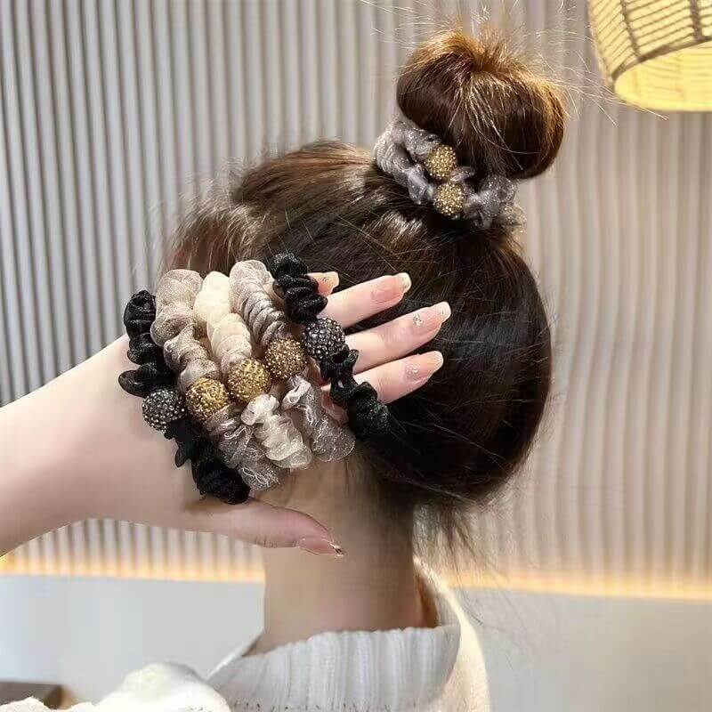 5Pcs- Mesh Beaded Headband: Versatile and Elegant