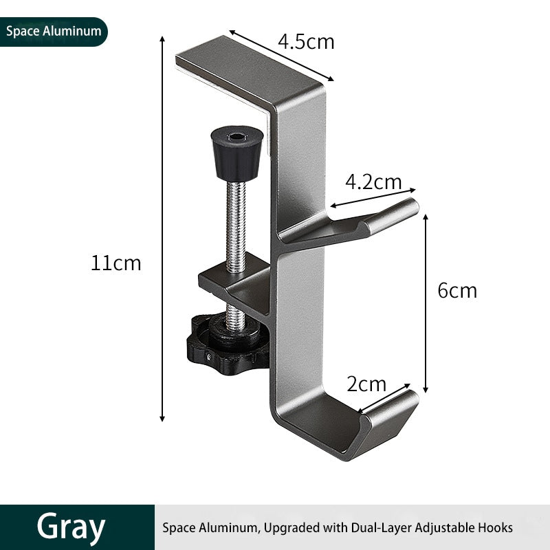 Removable, No Adhesive Desk Edge Hook for Bookcases – Easy to Install and Move