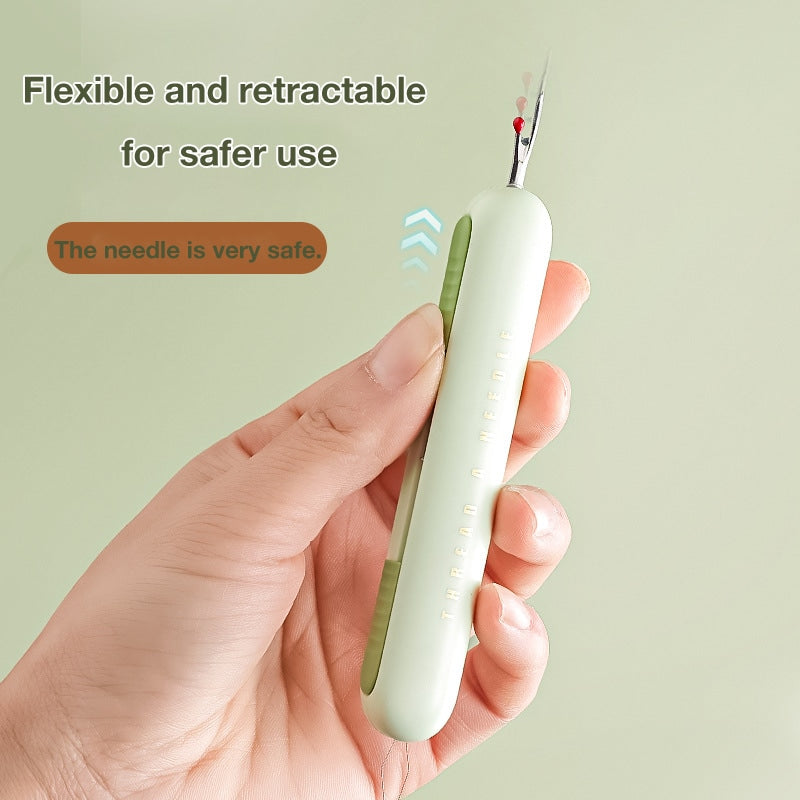 Dual-Head Hand Sewing Tool – 2-in-1 Needle Threader and Stitch Remover
