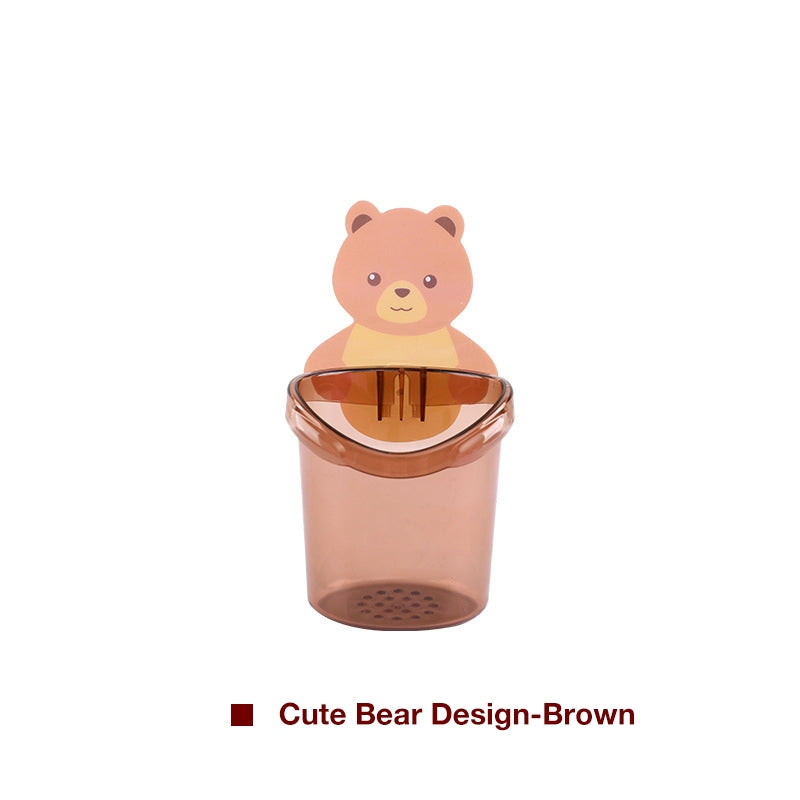 Bear Storage Cup – Adhesive Wall-Mounted Organizer
