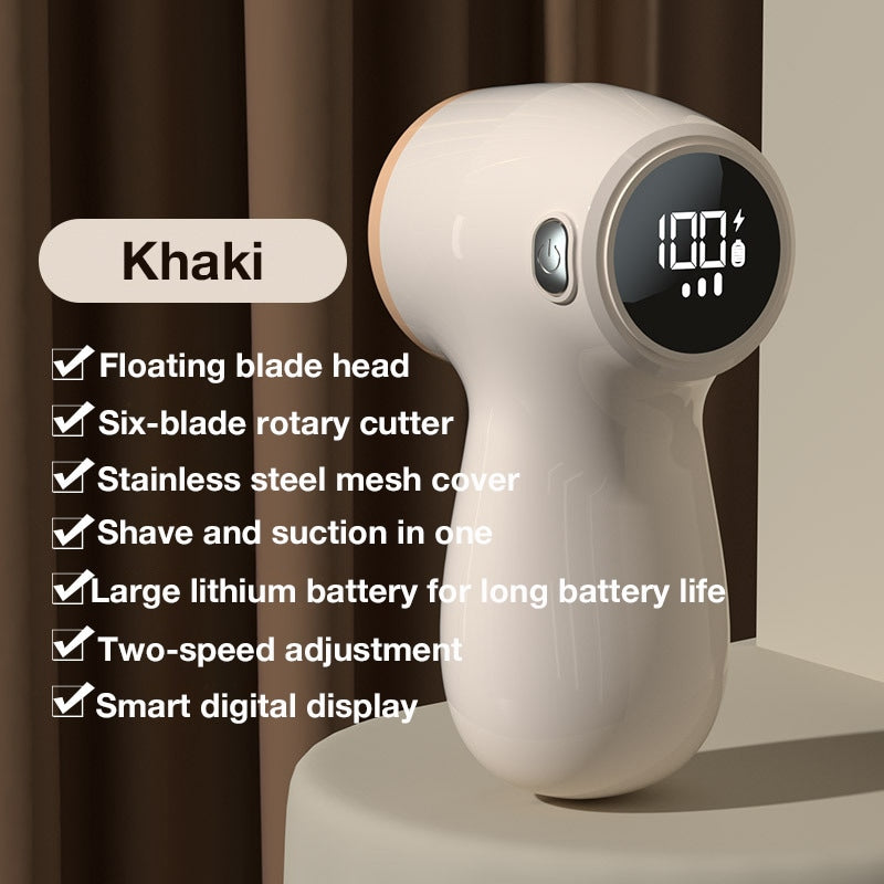 Portable Rechargeable Lint Remover with Digital Display – Electric Fabric Shaver for Home Use, Efficient Lint and Pilling Removal