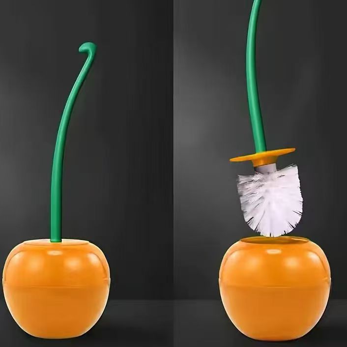 Cherry Long-Handle Soft Bristle Toilet Brush