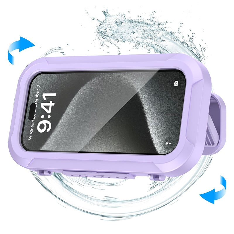360° Rotatable Waterproof Phone Case, Wall-Mounted Phone Holder for Bathroom and Kitchen