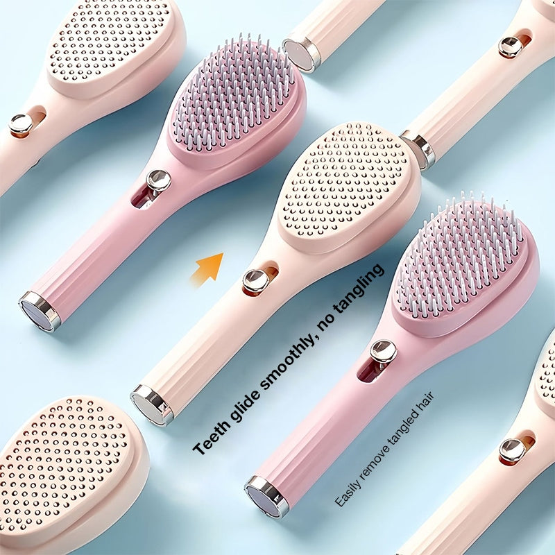 Retractable Massaging Comb for Scalp, Hair Detangling & Frizz Control, Anti-Static, Hair-Friendly