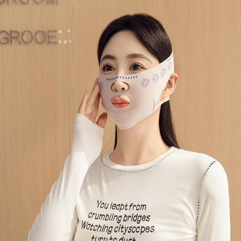 V-Face Lifting & Firming Band Mask, Jawline & Facial Lift for Mandible and Nasolabial Folds, Day & Night Use